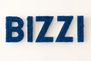 logo bizzi enseigne en mousse stabilisée bleue synthétique 250 g pour enseigne intérieure