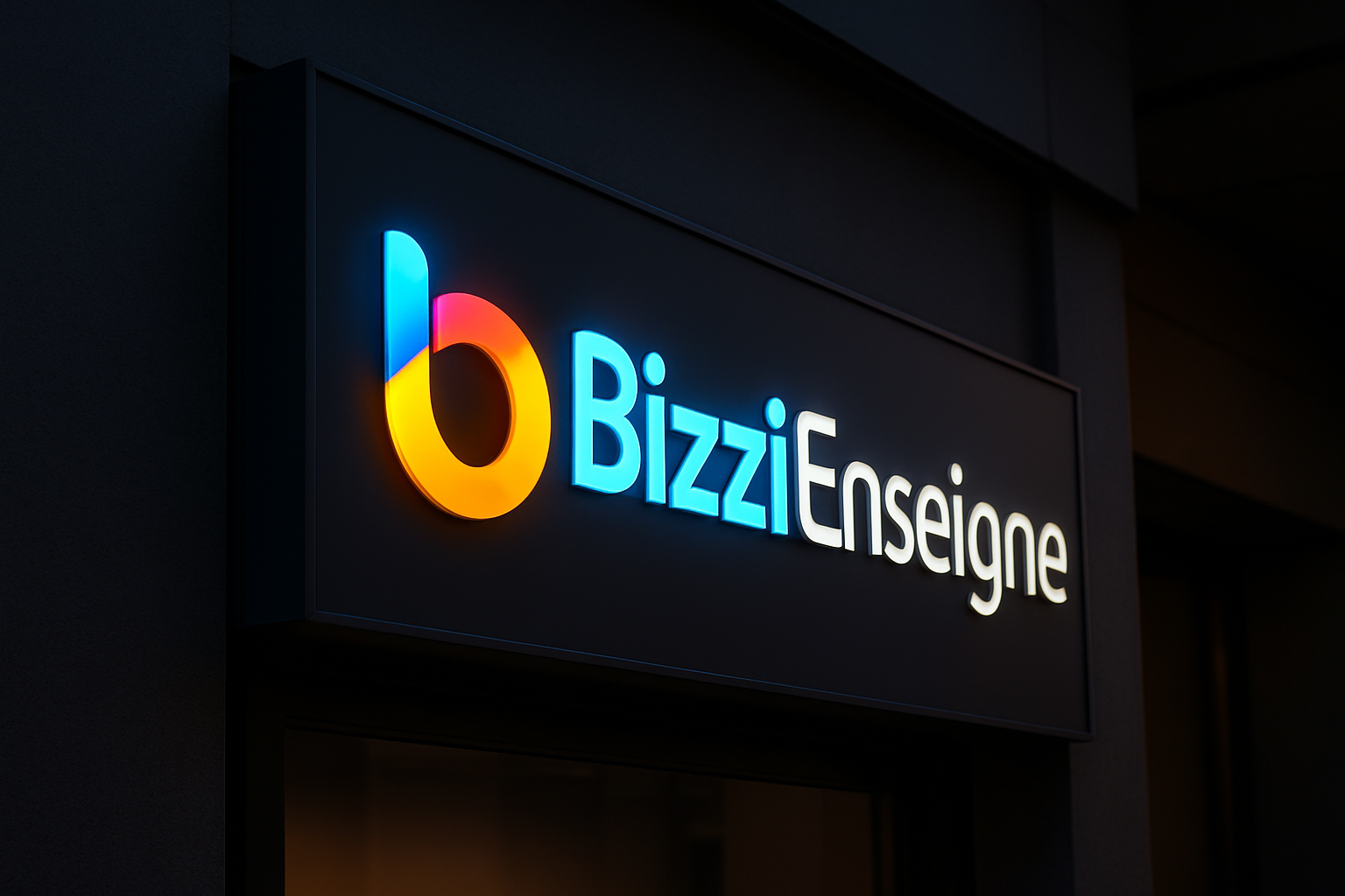 Enseigne lumineuse sur mesure fabriquée en France pour façade de magasin